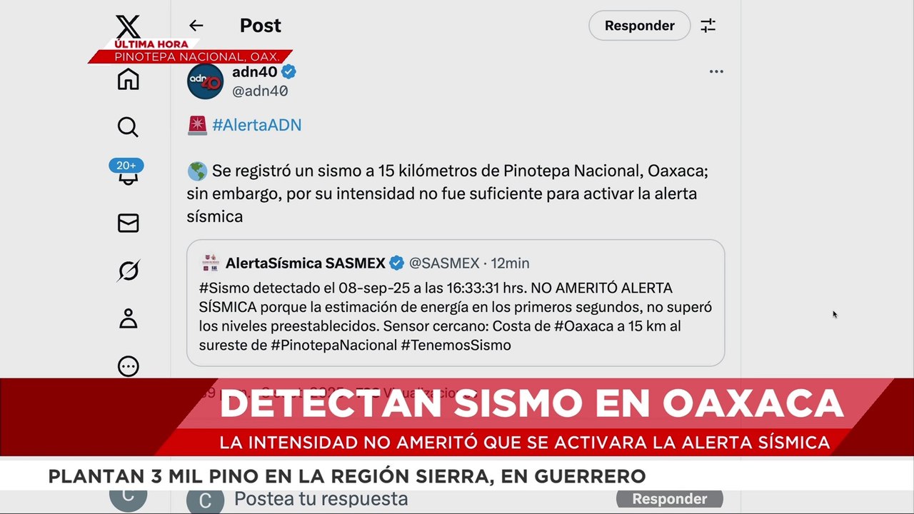 🚨¡Última Hora! Sismo sacude zona cercana a a Pinotepa Nacional, Oaxaca
