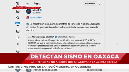 🚨¡Última Hora! Sismo sacude zona cercana a a Pinotepa Nacional, Oaxaca