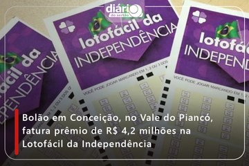 Bolão em Conceição, no Vale do Piancó, fatura prêmio de R$ 4,2 milhões na Lotofácil da Independência