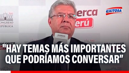 Ministro de Defensa evade pregunta sobre audios de Santiváñez y capitán 'Culebra'