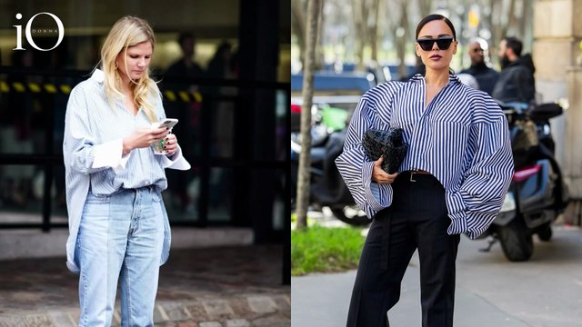 Camicia a righe bianche e blu: 5 look per abbinarla
