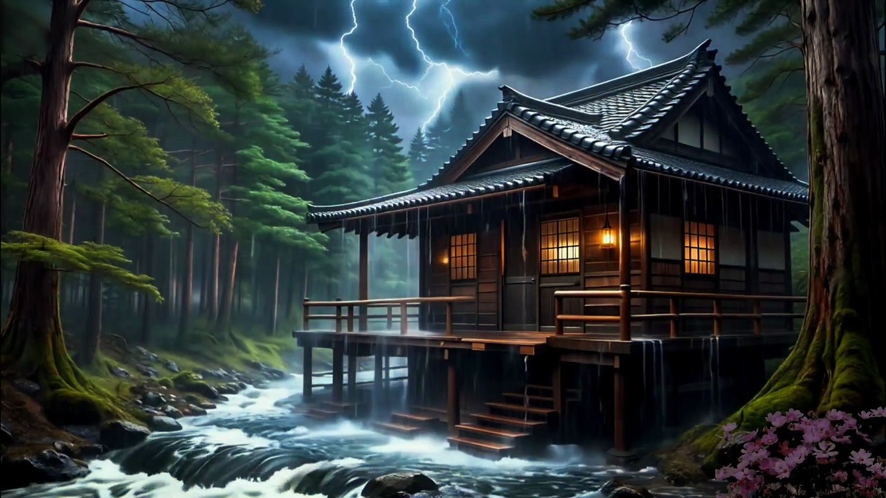 Ultimate River And rain Thunder Sleep Sounds #asmr – 30 Minutes of Nature ASMR for Deep Rest and Healing Sleep
