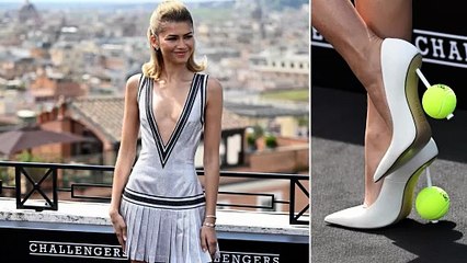 Zendaya a Roma con un look da tennista sensuale per il lancio di "Challengers"