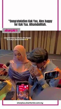 'Tahniah Kak Yaa.' Irfan Haris menitis air mata, gembira Amira Othman bakal berkahwin
