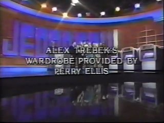 Jeopardy! closing credits, 5/10/96