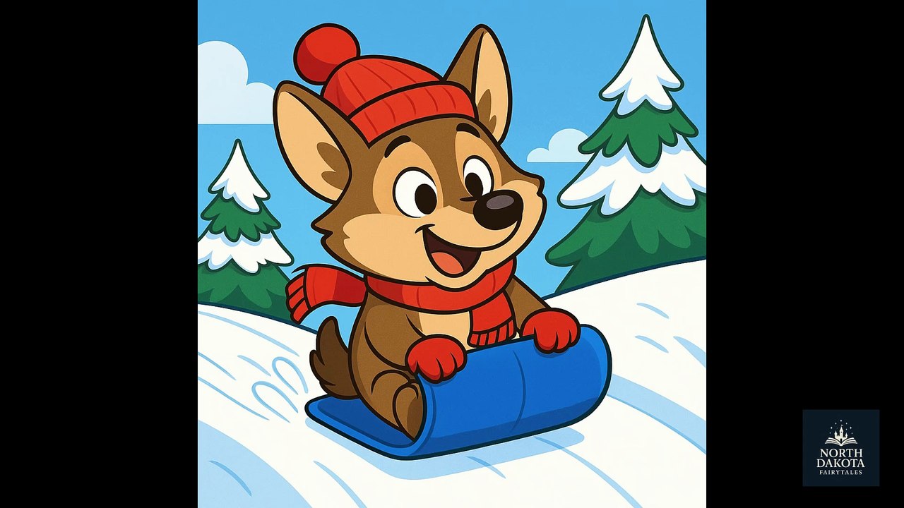 Le Coyote Glisse sur la Luge dans la Neige | Contes de fées du Dakota du Nord