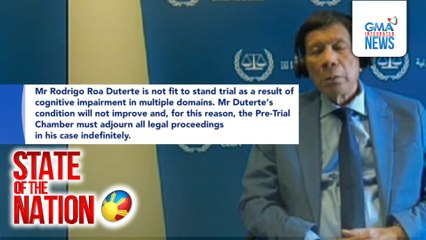 Ex-Pres. Duterte, hindi na umano makaalala kaya hiniling ng kanyang kampo na i-adjourn indefinitely ang lahat ng proceedings | SONA