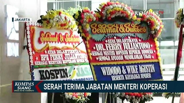 Suasana Jelang Sertijab Menteri Koperasi Budi Arie ke Ferry Juliantono | KOMPAS SIANG