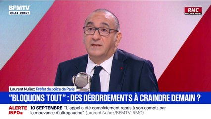 10 septembre: "Il y a certain nombre de craintes", confie Laurent Nuñez, préfet de police de Paris