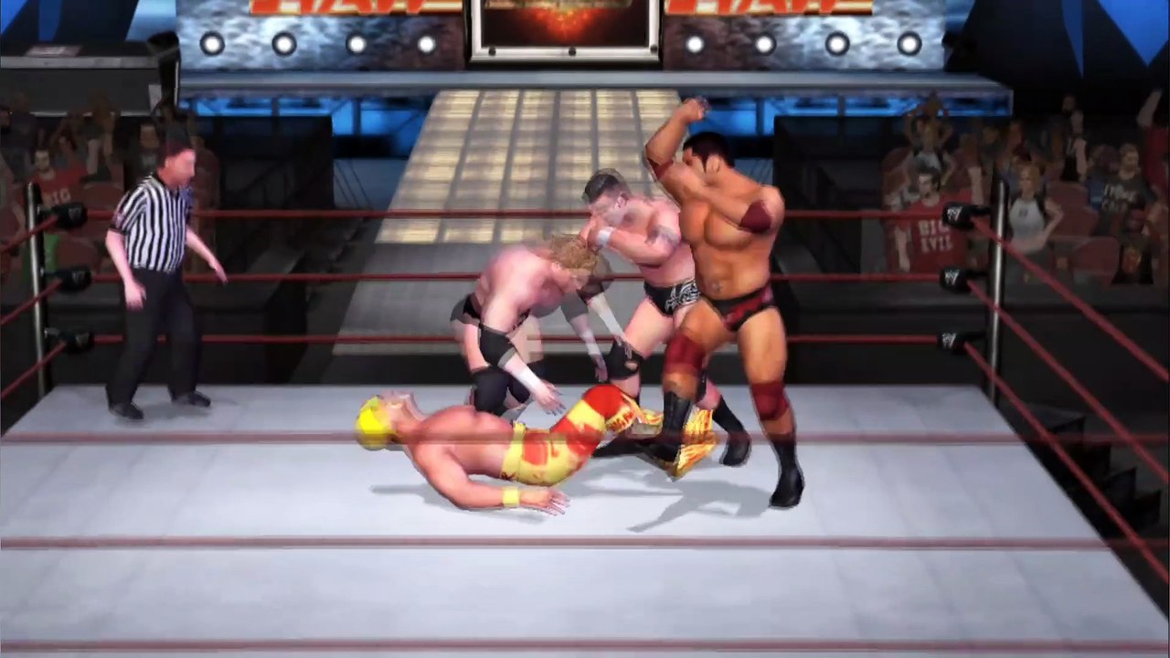 WWE Hulk Hogan vs Evolution 3 on 1 Handicap match SmackDown Here Comes The Pain | PCSX2 Emulator