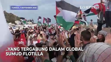 Konvoi Kapal Kemanusiaan Gaza Bersandar di Tunisia, Disambut Riuh Warga!