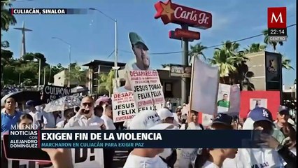 Sinaloenses marchan por la paz a un año de la guerra interna del Cártel de Sinaloa