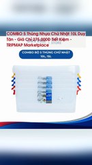 COMBO 5 Thùng Nhựa Chữ Nhật 10L Duy Tân - Giá Chỉ 275.000Đ Tiết Kiệm - TRIPMAP Marketplace