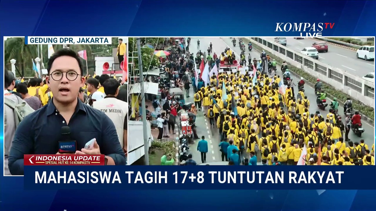 Terbaru! Suasana Demo di Gedung DPR, Mahasiswa Tagih Tuntutan Rakyat ke Pemerintah | INDO UPDATE