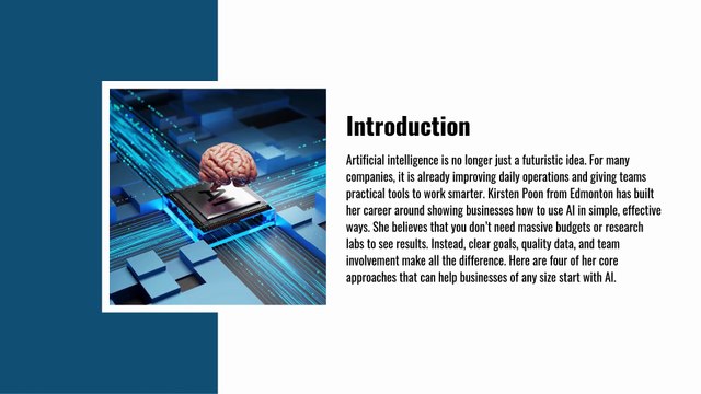 Kirsten Poon from Edmonton Shares 4 AI Approaches for Businesses