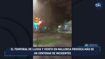El temporal de lluvia y viento en Mallorca provoca más de un centenar de incidentes