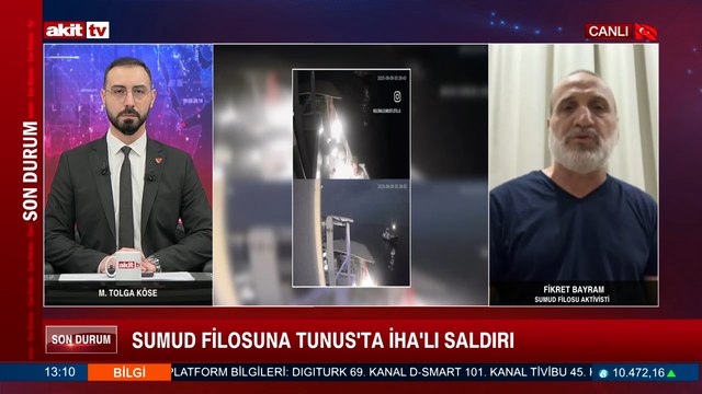 Sumud Filosu Aktivisti Fikret Bayram: Sumud Filosuna Tunus'ta İHA'lı saldırı