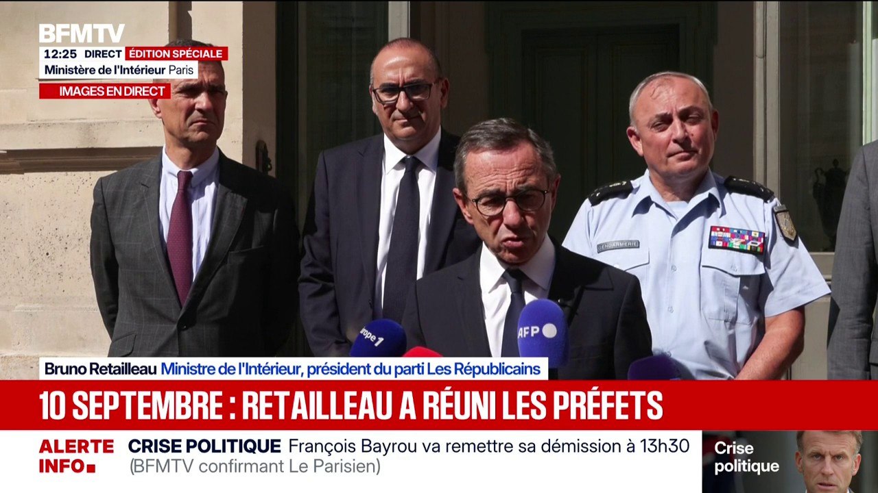Bruno Retailleau estime que la journée du 10 septembre "a été détournée par les Insoumis, l'extrême gauche, l'ultragauche"