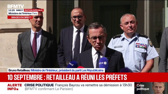 Bruno Retailleau estime que la journée du 10 septembre a été détournée par les Insoumis, l'extrême gauche, l'ultragauche