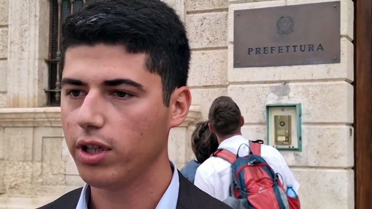 Luca Babudieri, coordinatore cittadino di Fratelli d'Italia, presenta la lista del centrodestra alle elezioni metropolitane di Sassari