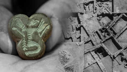 Karahöyük’te kartal başlı, insan figürlü mühür bulundu