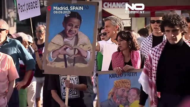 Manifestanti in Spagna chiedono embargo totale sulle armi a Israele