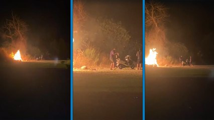 Ormanı ateşe verdiler; o anlar kamerada