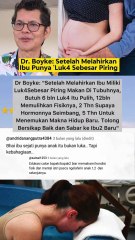 Dr Boyke Hebatnya perjuangan seorang Ibu#drboyke
