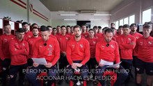 El plantel de Independiente se manifestó tras la sanción de Conmebol