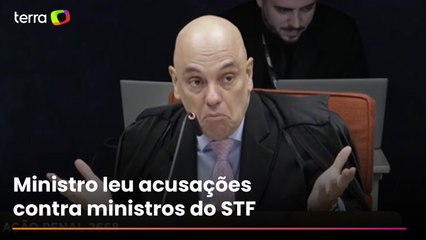 Moraes faz careta ao citar declaração de Jair Bolsonaro sobre sua vida pregressa