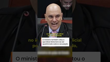 Moraes faz careta ao citar declaração de Jair Bolsonaro sobre sua vida pregressa #shorts