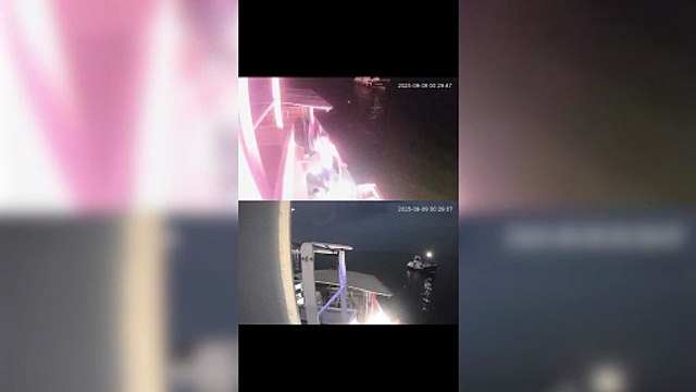Más imágenes de las cámaras de seguridad del barco familiar que confirman el ataque del dron