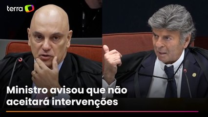Moraes dá resposta a Fux após reclamação: ‘Esse aparte foi pedido a mim, não a vossa excelência’