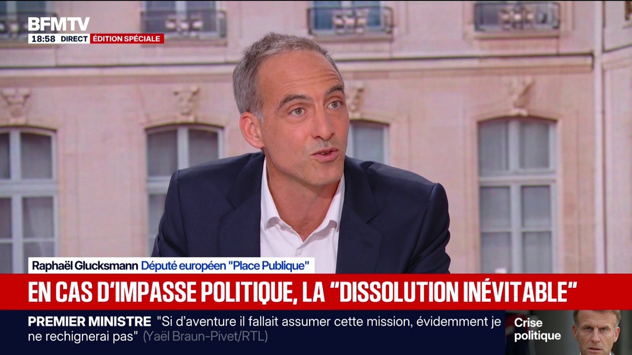 Futur Premier ministre: Raphaël Glucksmann, député européen "Place Publique", affirme que la nomination d'un macroniste à Matignon serait un "mauvais signal"