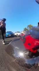 Woman Riding Bike Gets Slammed by Car Taking Abrupt Turn