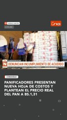 PANIFICADORES PRESENTAN NUEVA HOJA DE COSTOS Y PLANTEAN EL PRECIO REAL DEL PAN A BS.1,31