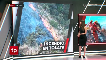 Logran controlar el incendio en la serranía de Tolata, pero aún se teme que el fuego se reactive