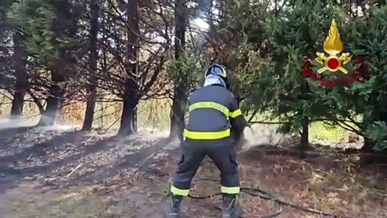 Incendio di sterpi si propaga nel recinto di una ditta di smaltimento rifiuti, tre esplosioni a Crotone