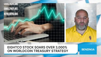 Eightco Stock Soars Over 3,000% On Worldcoin Treasury Strategy