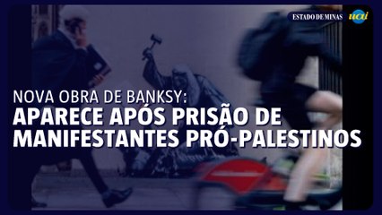 Nova obra de Banksy aparece em Londres após detenções de manifestantes pró-palestinos