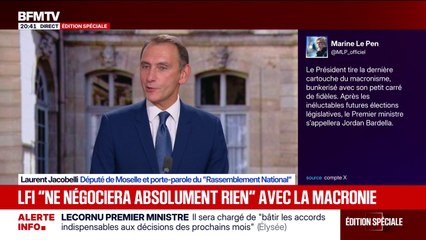 Sébastien Lecornu nommé Premier ministre: "Emmanuel Macron a nommé Emmanuel Macron", lance Laurent Jacobelli, député RN de Moselle