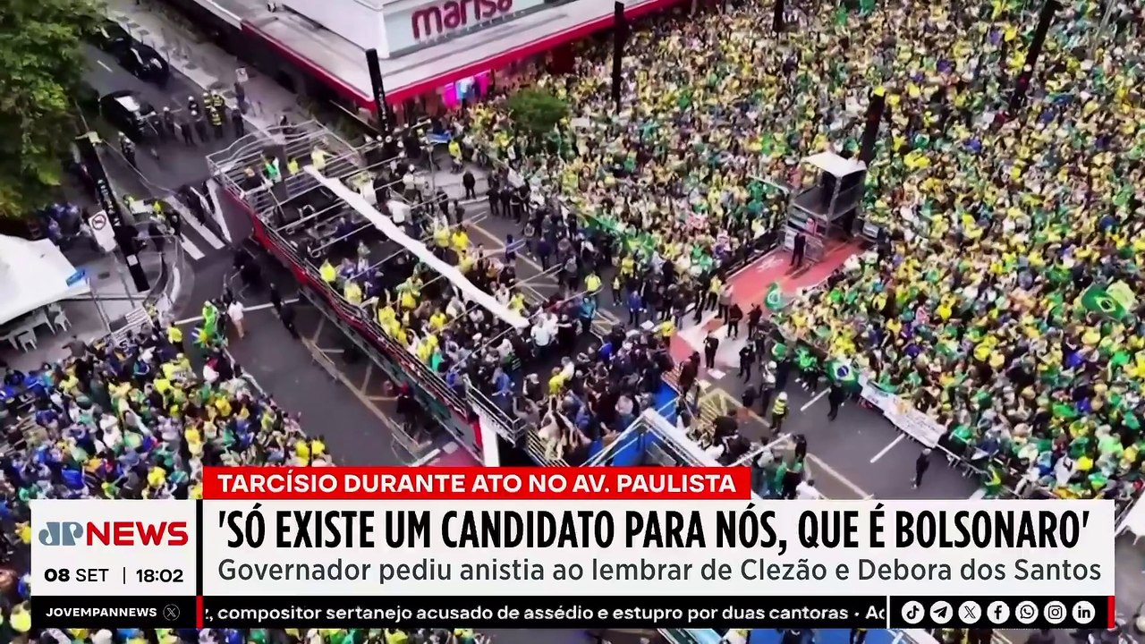 TARCÍSIO PEDE ANISTIA EM ATOS / EUA AVALIA NOVAS SANÇÕES CONTRA MORAES | OS PINGOS NOS IS - 08/09/25