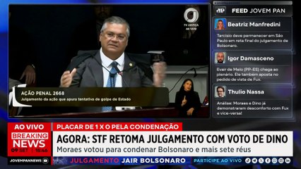 Dino segue voto de Moraes, mas destaca penas divergentes; confira na íntegra