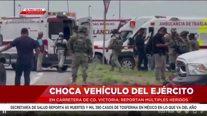 🚨¡Última Hora! Choca vehículo del ejército en carretera Cd. Victoria en Tamaulipas