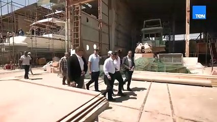 الفريق أسامة ربيع يتابع أعمال بناء ٨ قاطرات و ٤ سفن صيد  ويخت سياحي ولنشين بمصنع مصر لبناء القاطرات