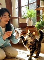 Mon petit chat est très heureux