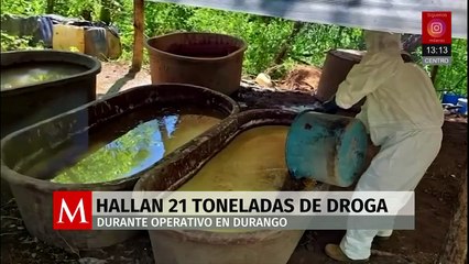 Sedena y Marina decomisan 21 toneladas de metanfetamina en Durango