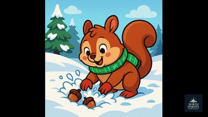 السنجاب يبحث عن مكسراته تحت الثلج | حكايات داكوتا الشمالية - North Dakota Fairytales