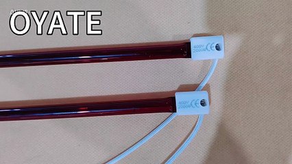 488mm 2000w 400v Ruby halogen heat lamp industrial processing