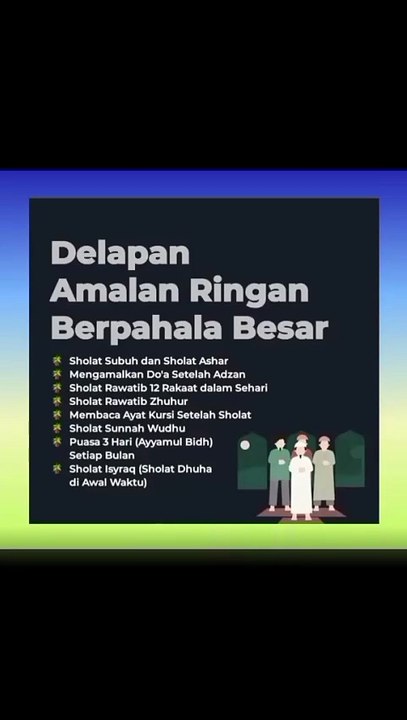 8 Amalan Ringan Berpahala Besar